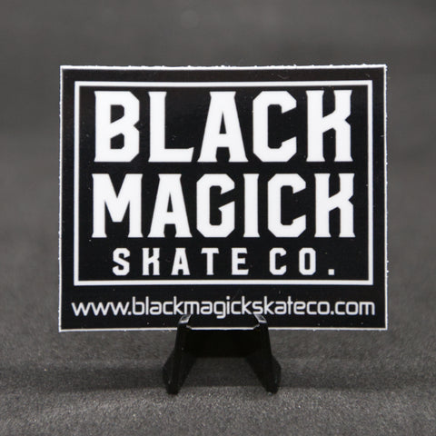 Black Magick Skate Co Black and White Brand Logo Sticker!