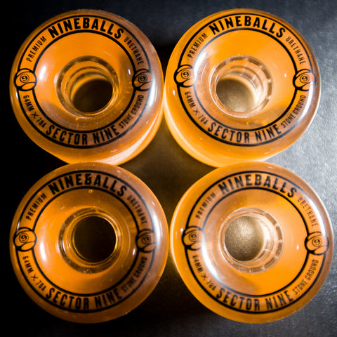 *OPEN BOX* Sector 9 Nineballs Orange 64mm 78a Cruiser Wheels (Set of 4)