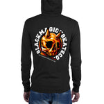 Black Magick Skate Co Black Ultra-Lightweight Hoodies with Moth and Orange Skull