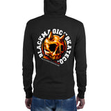 Black Magick Skate Co Black Ultra-Lightweight Hoodies with Moth and Orange Skull