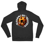 Black Magick Skate Co Black Ultra-Lightweight Hoodies with Moth and Orange Skull